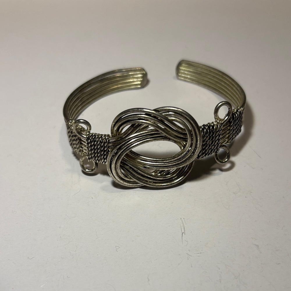 Elegant Silver Knot Bracelet